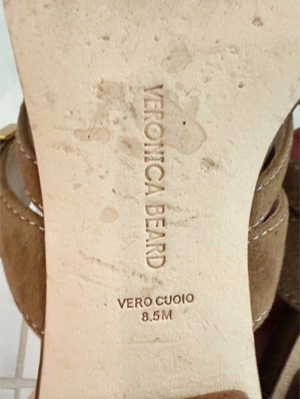 VERONICA BEARD Salva Dash Flat Sandal Chestnut 8.5M - Picture 7 of 10